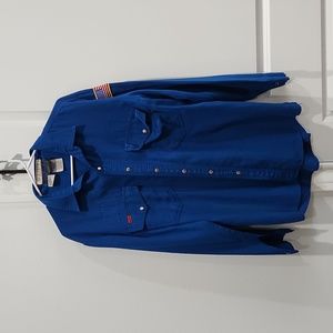 FR Men's workrite royal blue shirt